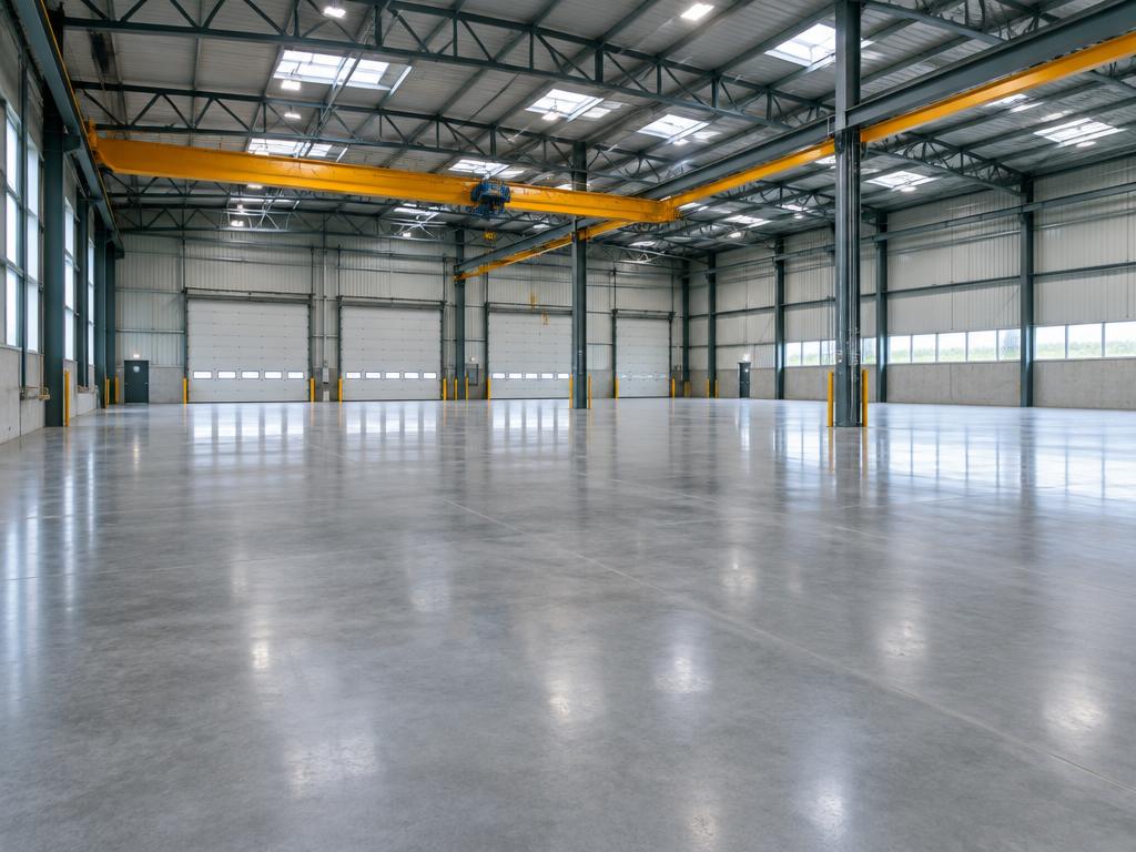 Image of a finished concrete warehouse floor