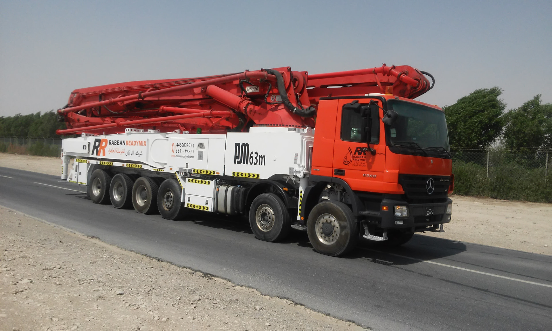 Rabban Readymix 63m boom pump truck