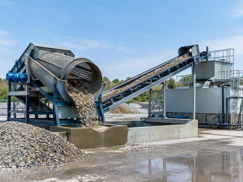 Image of aggregate recovery and concrete washout recycling equipment